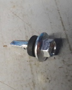 Hexagon head drilling screw PB 12 14x1'' Galv w/gasket